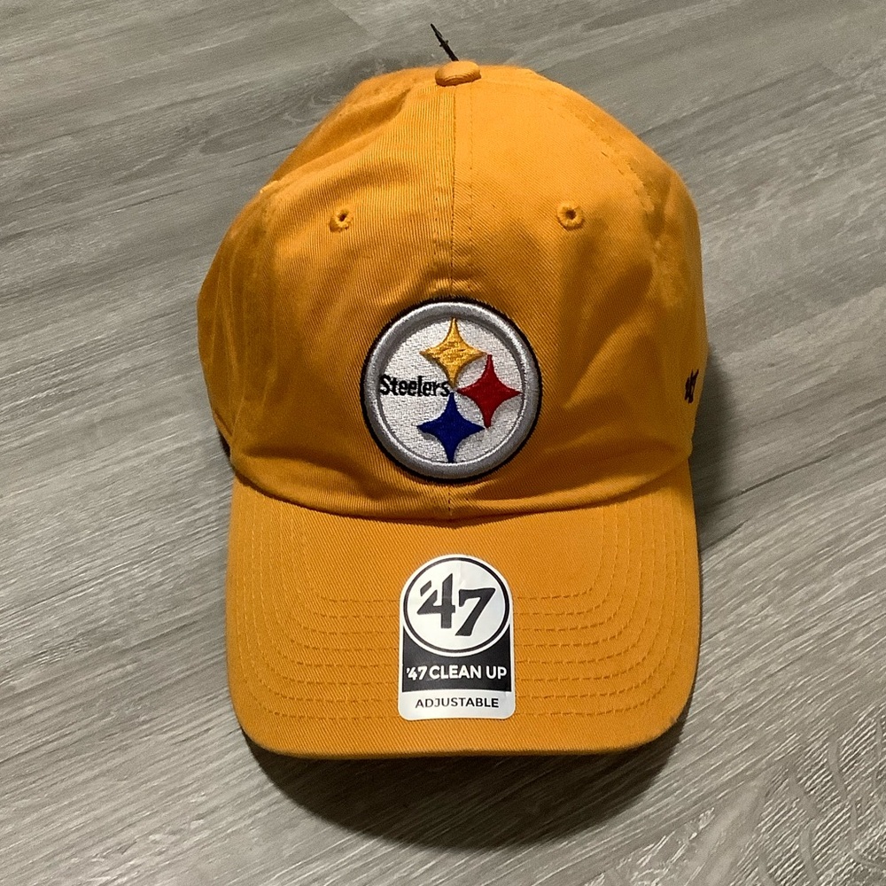 '47 Clean Up Pittsburgh Steelers Gold Adjustable Cap